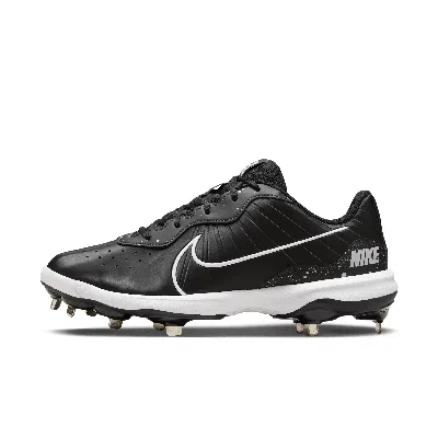Nike Men's Alpha Huarache Varsity 4 Low Baseball Cleats In Black