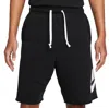 Nike Men's Club Alumni French Terry Shorts In Black