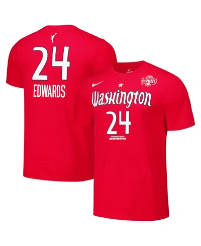 Nike Men's And Women's Aaliyah Edwards Red Washington Mystics 2024 Wnba Draft Explorer Edition Name Numbe