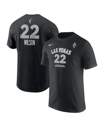 Nike Men's And Women's A'ja Wilson Black Las Vegas Aces Explorer Edition Name Number T-shirt