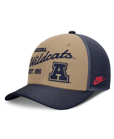 Nike Men's And Women's Beige/navy Arizona Wildcats Legacy Rise Trucker Adjustable Hat In Multi