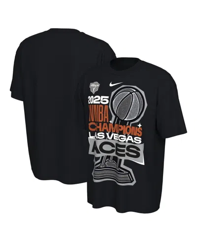 Nike Men's And Women's Black Las Vegas Aces 2025 Wnba Finals Champions Locker Room Authentic T-shirt