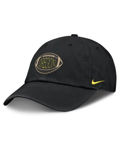 Nike Men's And Women's Black Oregon Ducks Campus Prep Football Club Adjustable Hat