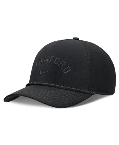 Nike Men's And Women's Black Stanford Cardinal Campus Prep Tonal Rope Rise 5-panel Adjustable Hat