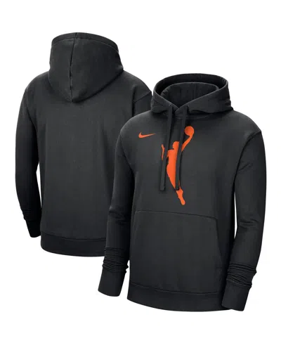Nike Men's And Women's Black Wnba Logo Woman Pullover Hoodie
