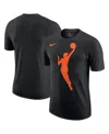 Nike Men's And Women's Black Wnba Logo Woman T-shirt In Black