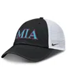 Nike Men's And Women's Black/white Miami Marlins 2025 City Connect Trucker Adjustable Hat