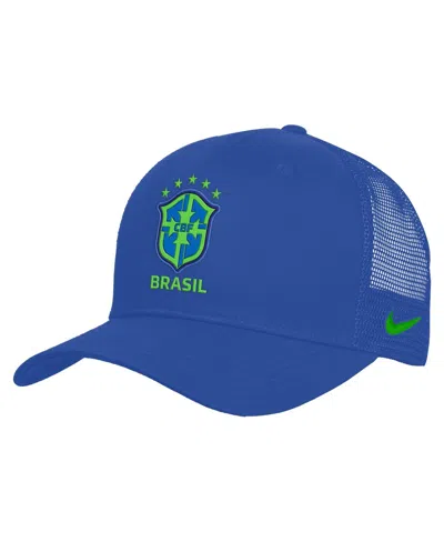 Nike Men's And Women's Blue Brazil National Team Rise Adjustable Trucker Hat