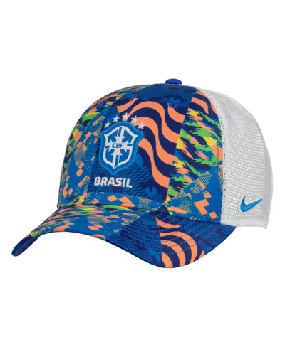 Nike Men's And Women's Blue Brazil National Team Rise Printed Trucker Adjustable Hat