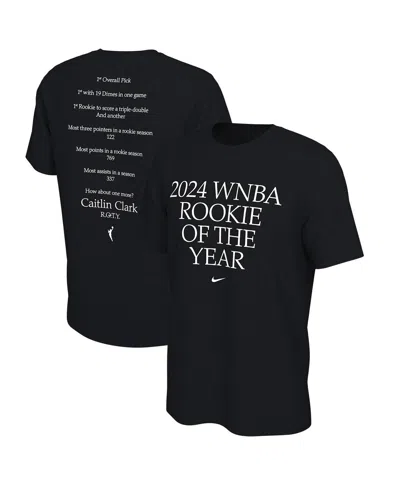 Nike Men's And Women's Caitlin Clark Black Indiana Fever 2024 Wnba Rookie Of The Year T-shirt