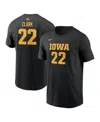 Nike Men's And Women's Caitlin Clark Black Iowa Hawkeyes Retired Player Name Number T-shirt In Black