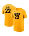 Nike Men's And Women's Caitlin Clark Gold Iowa Hawkeyes Retired Player Name Number T-shirt In Gold