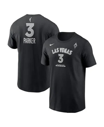 Nike Men's And Women's Candace Parker Black Las Vegas Aces Explorer Edition Name Number T-shirt