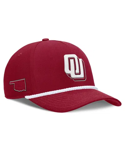 Nike Men's And Women's Crimson Oklahoma Sooners 2026 Basketball Refresh 5-panel Rope Rise Hat In Burgundy