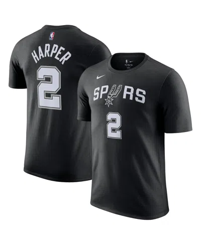 Nike Men's And Women's Dylan Harper Black San Antonio Spurs Name & Number T-shirt