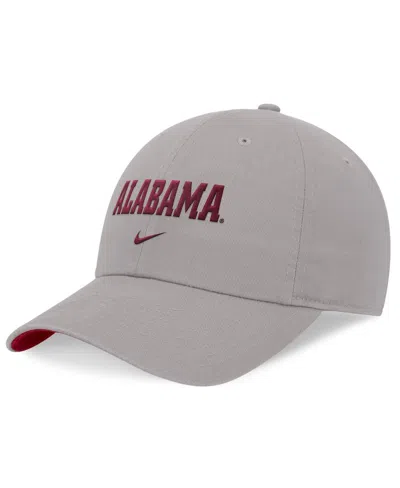 Nike Men's And Women's Gray Alabama Crimson Tide 2024 Sideline Club Adjustable Hat