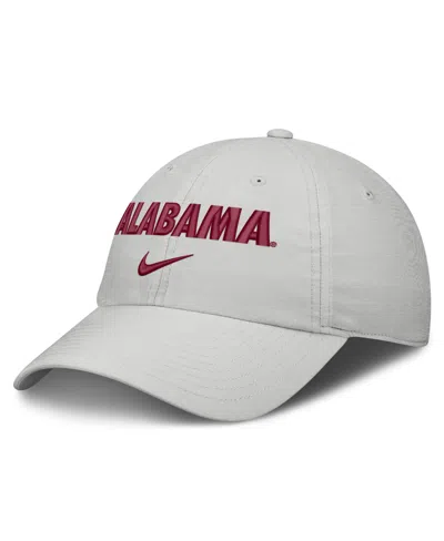 Nike Men's And Women's Gray Alabama Crimson Tide On-field Gameday Adjustable Club Hat In White