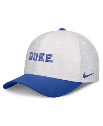 Nike Men's And Women's Gray/royal Duke Blue Devils Primetime Rise Adjustable Hat In Yellow
