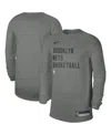 Nike Men's And Women's Heather Gray Brooklyn Nets 2023/24 Legend On-court Practice Long Sleeve T-shirt In Heather Gray