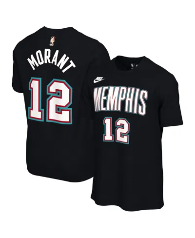 Nike Men's And Women's Ja Morant Black Memphis Grizzlies Name Number T-shirt