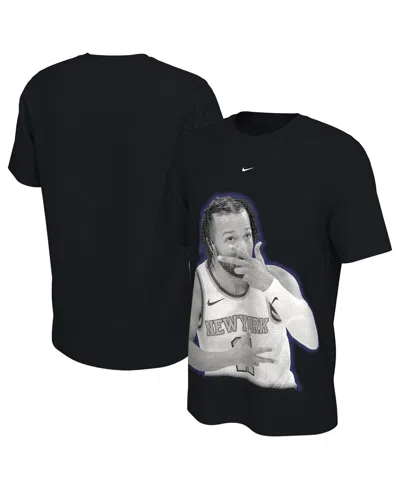 Nike Men's And Women's Jalen Brunson Black New York Knicks Player Graphic T-shirt