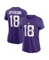 Nike Men's And Women's Justin Jefferson Purple Minnesota Vikings Player Name Number T-shirt In Purple
