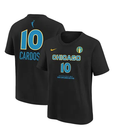 Nike Men's And Women's Kamilla Cardoso Black Chicago Sky 2024 Wnba Draft Name Number T-shirt