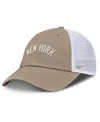 Nike Men's And Women's Khaki/white New York Yankees Club Trucker Adjustable Hat