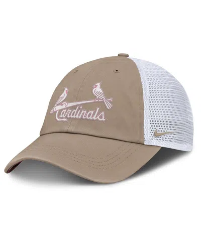 Nike Men's And Women's Khaki/white St. Louis Cardinals Club Trucker Adjustable Hat