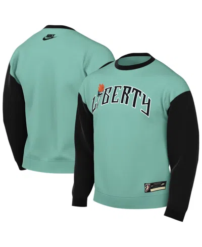 Nike Men's And Women's Mint New York Liberty Hardwood Classics Court Origins Throwback Sweatshirt