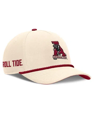 Nike Men's And Women's Natural Alabama Crimson Tide Legacy Vintage Rope Rise Adjustable Hat In Neutral