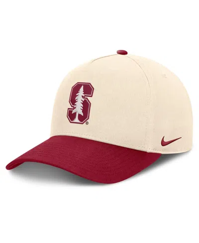 Nike Men's And Women's Natural/cardinal Stanford Cardinal Campus Prep Rise Adjustable Hat In Multi