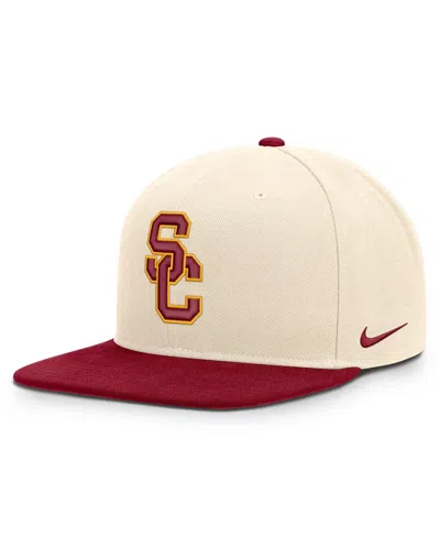 Nike Men's And Women's Natural/cardinal Usc Trojans Campus Prep Snapback Hat In Brown