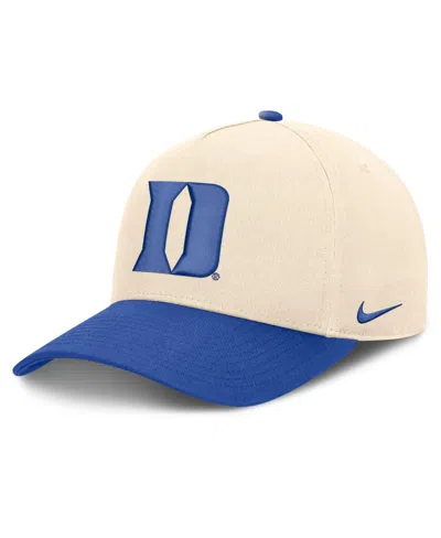 Nike Men's And Women's Natural/royal Duke Blue Devils Campus Prep Rise Adjustable Hat In Multi