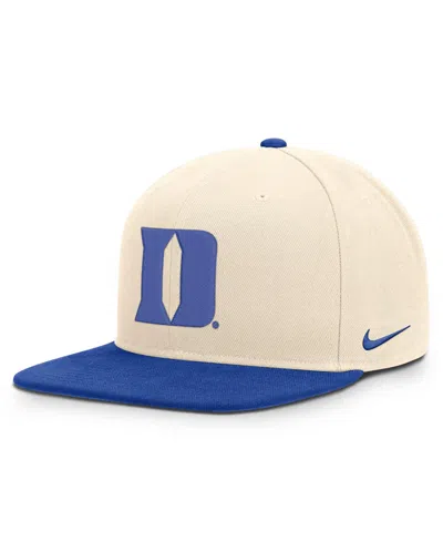 Nike Men's And Women's Natural/royal Duke Blue Devils Campus Prep Snapback Hat In Multi