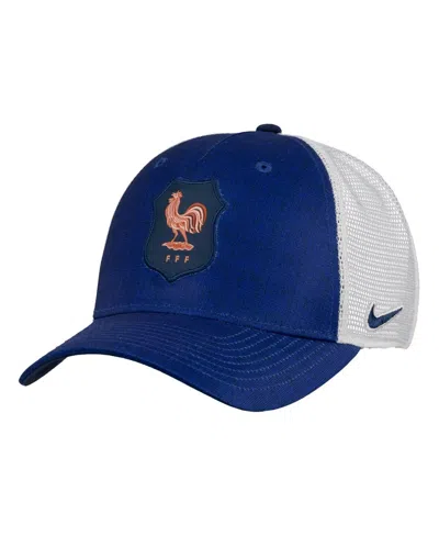 Nike Men's And Women's Navy France National Team Rise Printed Trucker Adjustable Hat In Blue