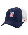 Nike Men's And Women's Navy Uswnt Rise Printed Trucker Adjustable Hat