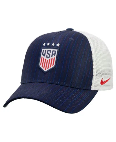 Nike Men's And Women's Navy Uswnt Rise Printed Trucker Adjustable Hat