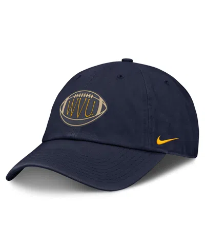 Nike Men's And Women's Navy West Virginia Mountaineers Campus Prep Football Club Adjustable Hat In Blue