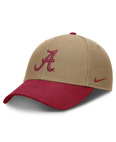 Nike Men's And Women's  Beige/crimson Alabama Crimson Tide Primetime Rise Dri-fit Adjustable Hat In Multi