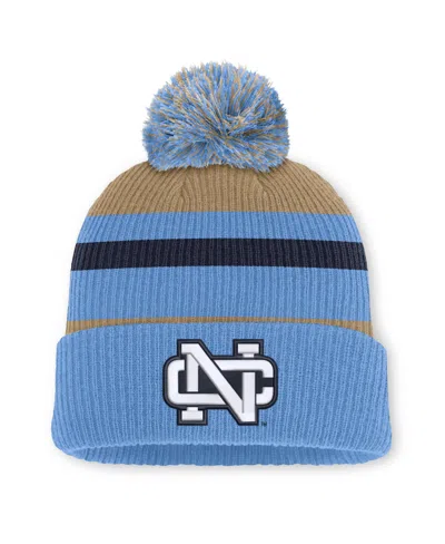 Nike Men's And Women's  Carolina Blue/beige North Carolina Tar Heels Legacy Striped Cuffed Knit Hat W In Multi