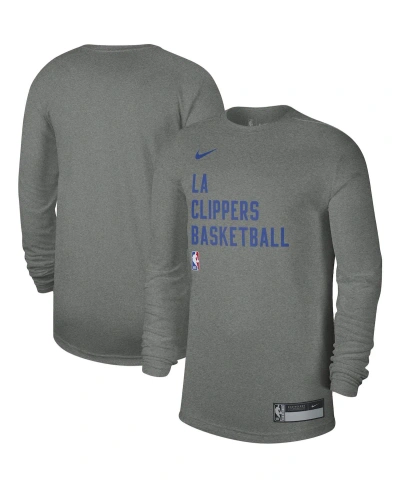 Nike Men's And Women's  Heather Gray New York Knicks 2023/24 Legend On-court Practice Long Sleeve T-s