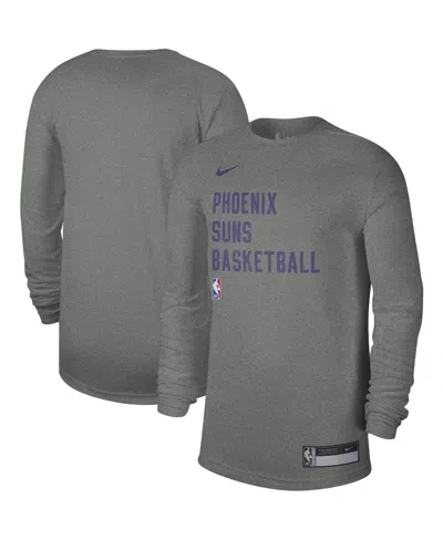 Nike Men's And Women's  Heather Gray Phoenix Suns 2023 Legend On-court Practice Long Sleeve