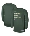 Nike Men's And Women's  Hunter Green Milwaukee Bucks 2023/24 Legend On-court Practice Long Sleeve T-s In Hunter Green