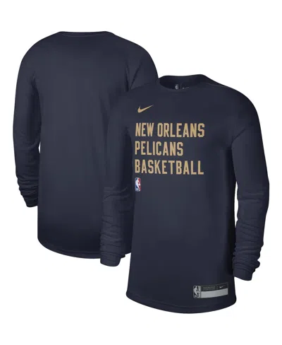Nike Men's And Women's  Navy New Orleans Pelicans 2023/24 Legend On-court Practice Long Sleeve T-shir