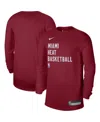 Nike Men's And Women's  Red Miami Heat 2023/24 Legend On-court Practice Long Sleeve T-shirt In Red