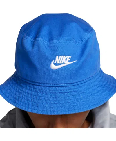 Nike Men's And Women's  Royal Distressed Apex Futura Washed Bucket Hat