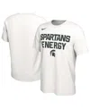 NIKE MEN'S AND WOMEN'S NIKE WHITE MICHIGAN STATE SPARTANS 2024 ON-COURT BENCH ENERGY T-SHIRT