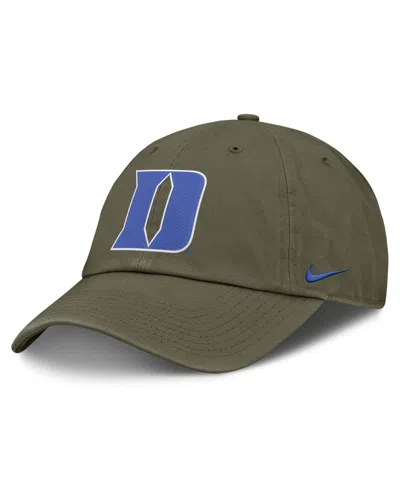 Nike Men's And Women's Olive Duke Blue Devils Primetime Club Adjustable Hat