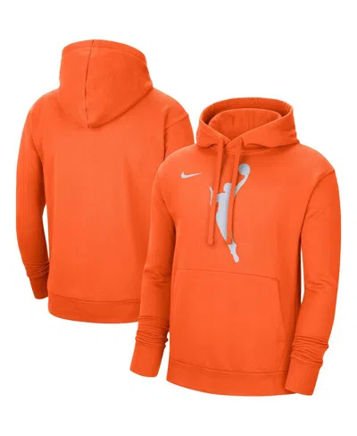 Nike Men's And Women's Orange Wnba Logo Woman Pullover Hoodie